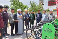 ایستگاه دوچرخه در خنجین راه‌اندازی شد